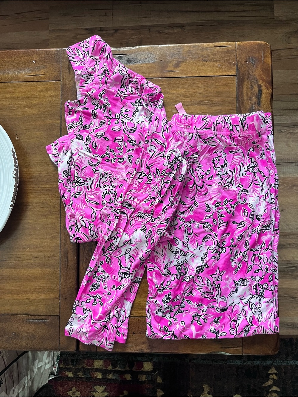 Lilly Pulitzer Pink Elephant Pajama Set